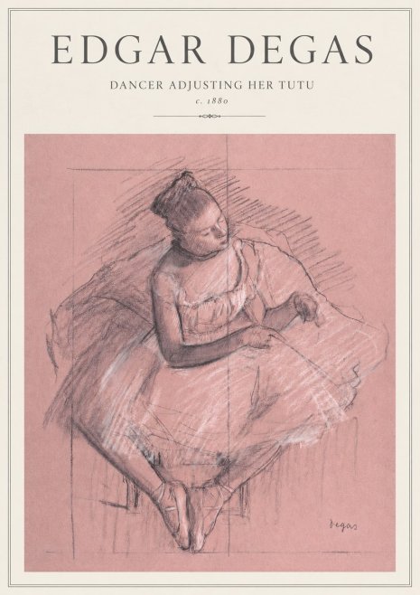Edgar Degas Dancer Adjusting Her Tutu No3 - Poster