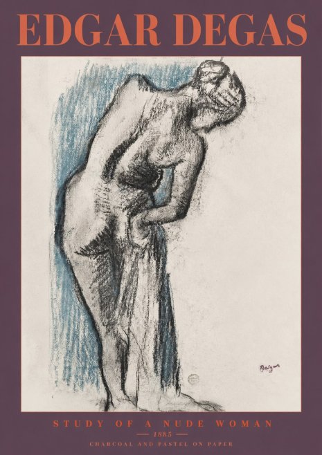 Edgar Degas Study of a Nude Woman II No2 - Poster