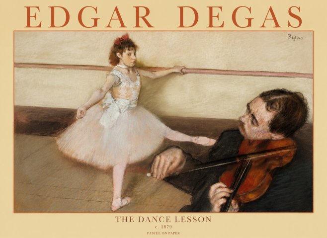 Edgar Degas The Dance Lesson No1 - Poster