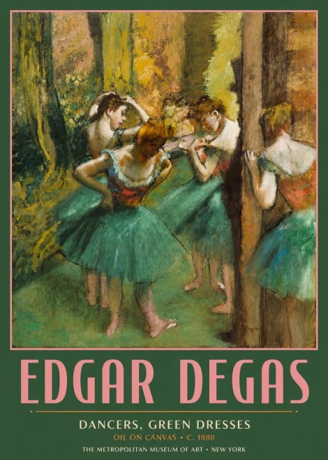 Edgar Degas Dancers, Green Dresses No2 - Poster