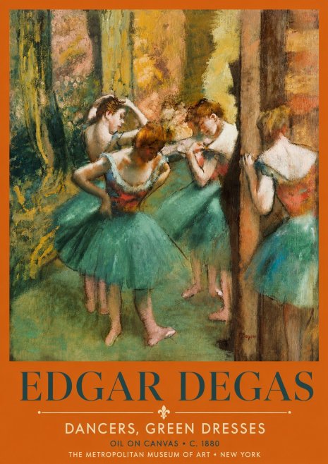 Edgar Degas Dancers, Green Dresses No5 - Poster