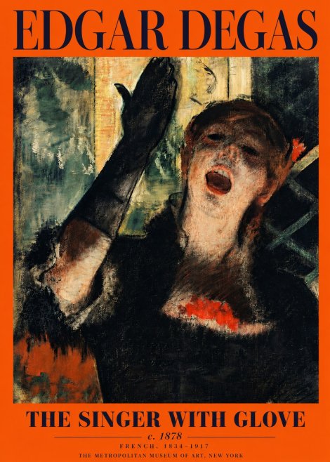 Edgar Degas The Singer with Glove No3 - Poster