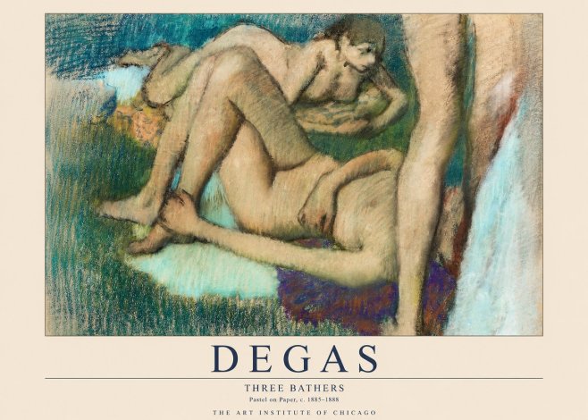 Edgar Degas Three Bathers No1 - Poster