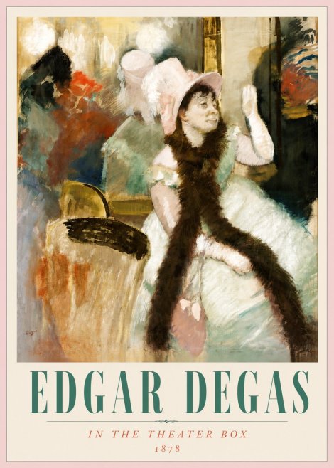 Edgar Degas In the Theater Box No3 - Poster