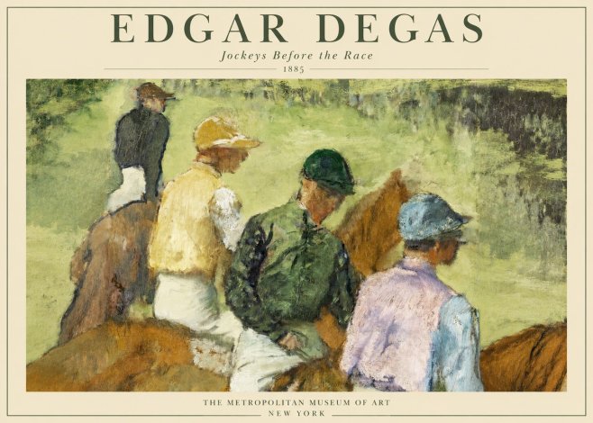 Edgar Degas Jockeys Before the Race No1 - Poster