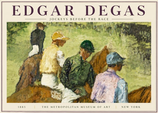 Edgar Degas Jockeys Before the Race No6 - Poster