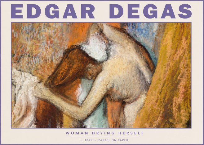 Edgar Degas Woman Drying Herself I No5 - Poster