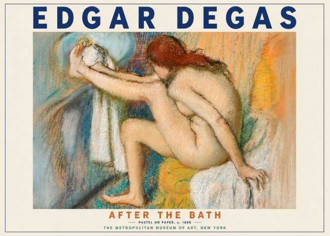 Edgar Degas After the Bath II No3 - Poster