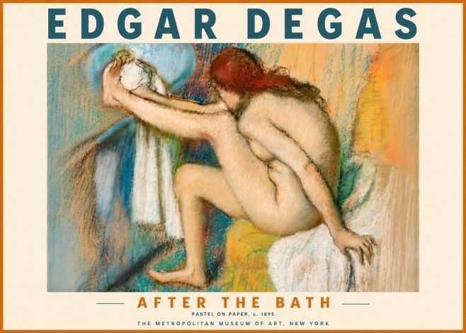 Edgar Degas After the Bath II No6 - Poster