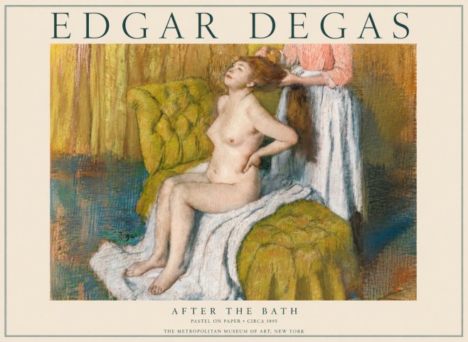 Edgar Degas After the Bath III No1 - Poster