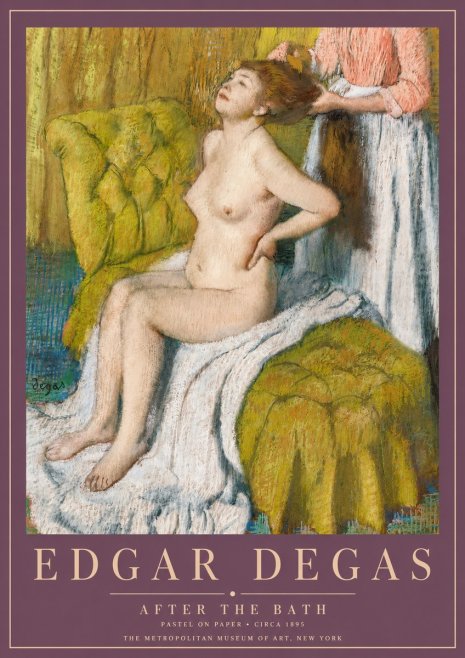 Edgar Degas After the Bath III No3 - Poster