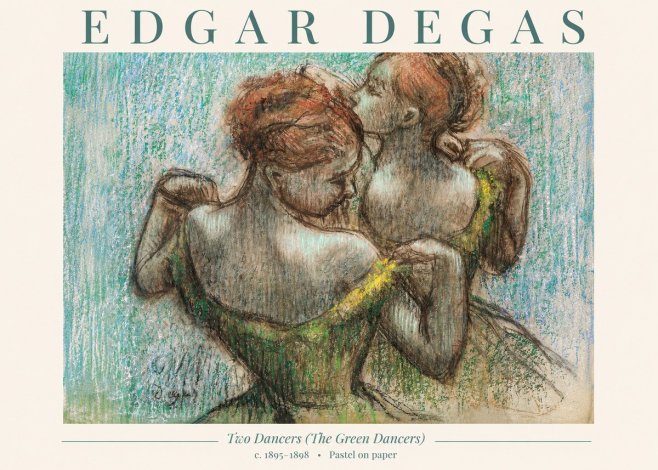 Edgar Degas Two Dancers (the Green Dancers) No1 - Poster