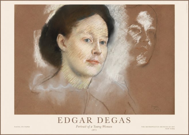 Edgar Degas Portrait of a Young Woman No1 - Poster