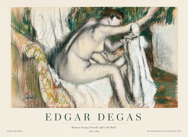 Edgar Degas Woman Drying Herself (After the Bath) No1 - Poster