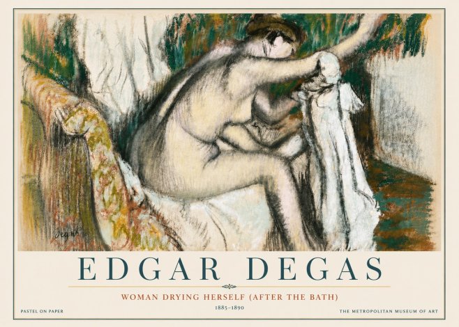 Edgar Degas Woman Drying Herself (After the Bath) No5 - Poster
