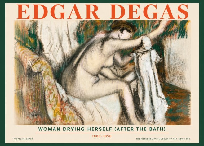 Edgar Degas Woman Drying Herself (After the Bath) No6 - Poster