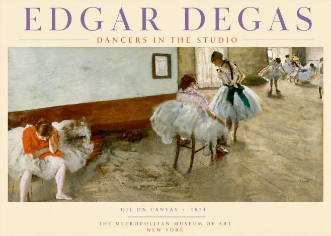 Edgar Degas Dancers in the Studio No4 - Poster