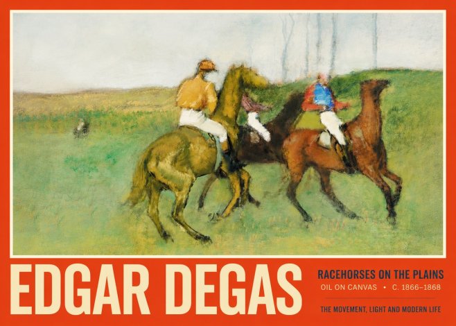 Edgar Degas Racehorses on the Plains No2 - Poster