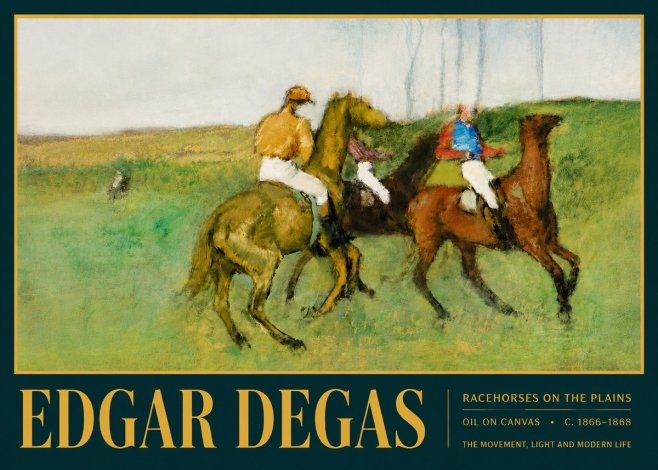 Edgar Degas Racehorses on the Plains No4 - Poster