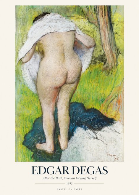 Edgar Degas After the Bath, Woman Drying Herself No1 - Poster
