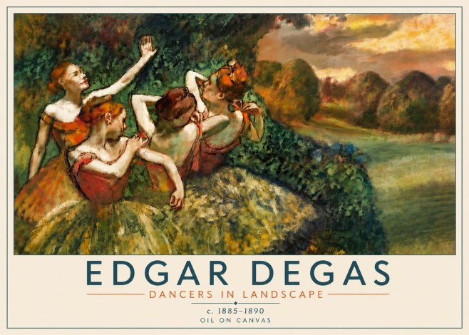 Edgar Degas Dancers in Landscape II No6 - Poster