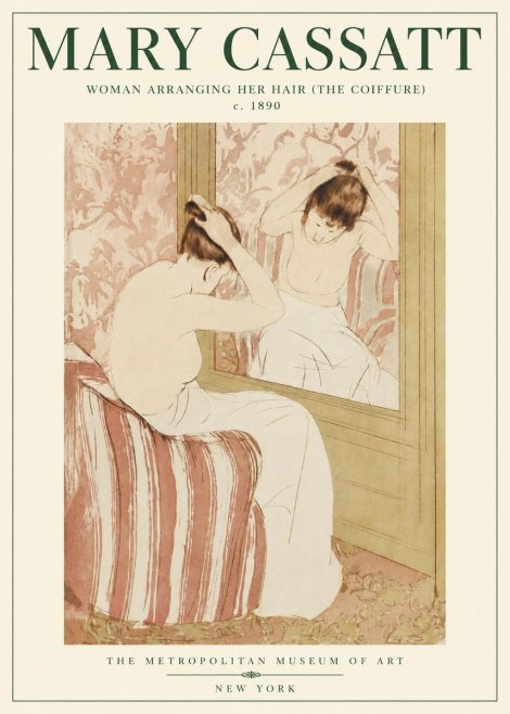 Mary Cassatt Woman Arranging Her Hair (the Coiffure) No3 - Poster