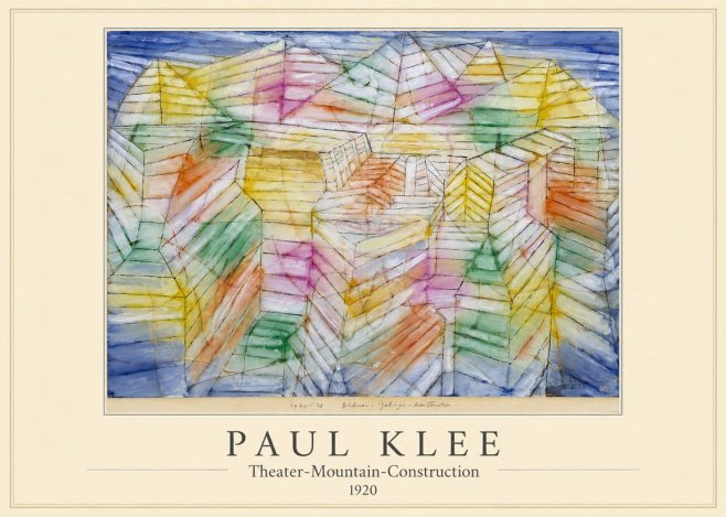 Paul Klee Theater-mountain-construction No3 - Poster