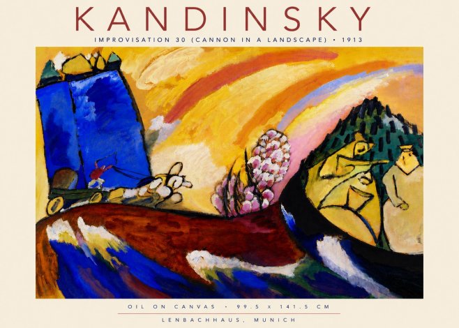Kandinsky Improvisation 30 (Cannon in a Landscape) No4 - Poster