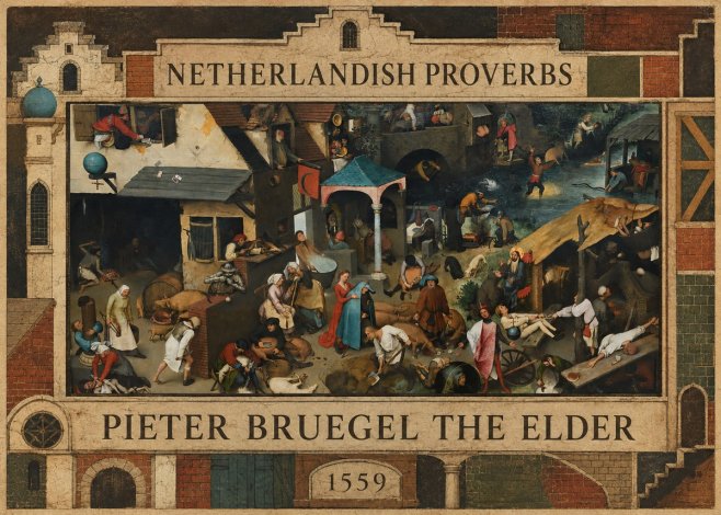Pieter Bruegel Netherlandish Proverbs III No2 - Poster