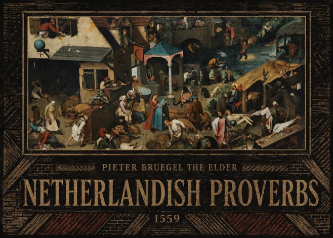 Pieter Bruegel Netherlandish Proverbs III No5 - Poster
