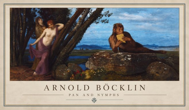 Arnold Böcklin Pan and Nymphs No3 - Poster