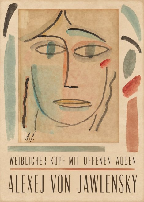 Alexej von Jawlensky Weiblicher Kopf Mit Offenen Augen No2 - Poster