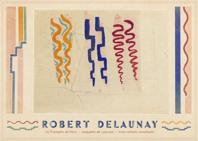 Robert Delaunay Le Triomphe De Paris — Maquette De Costume — Trois Collants Simultanés No1 - Poster