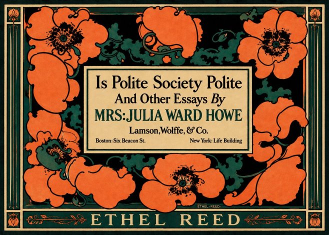 Ethel Reed Is Polite Society Polite and Other Essays by Mrs·julia Ward Howe No5 - Poster