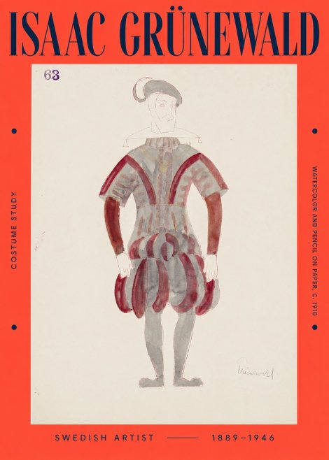 Isaac Grünewald Costume Study II No2 - Poster