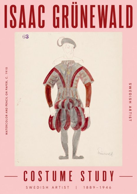 Isaac Grünewald Costume Study II No5 - Poster