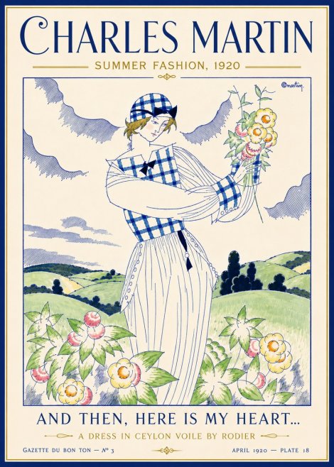 Charles Martin And Then, Here Is My Heart... Summer Dress in Ceylon Voile by Rodier No6 - Poster