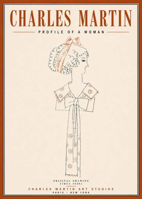 Charles Martin Profile of a Woman No5 - Poster