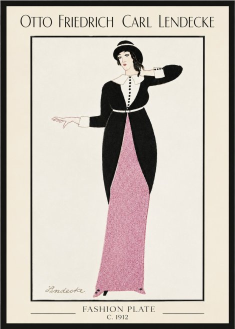 Otto Friedrich Carl Lendecke Fashion Plate II No2 - Poster