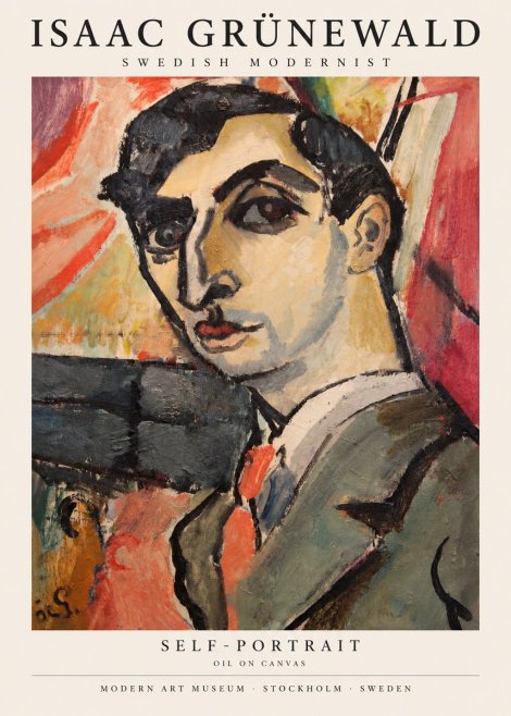 Isaac Grünewald Woman in Interior No6 - Poster