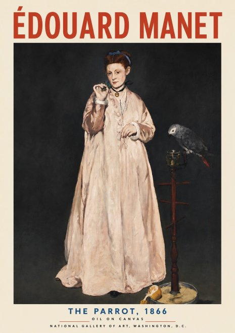 Édouard Manet The Parrot No4 - Poster