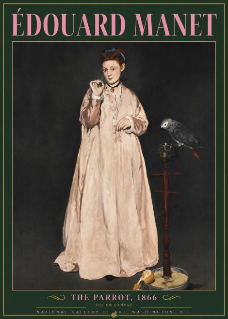 Édouard Manet The Parrot No5 - Poster