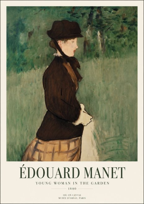 Édouard Manet Young Woman in the Garden No1 - Poster