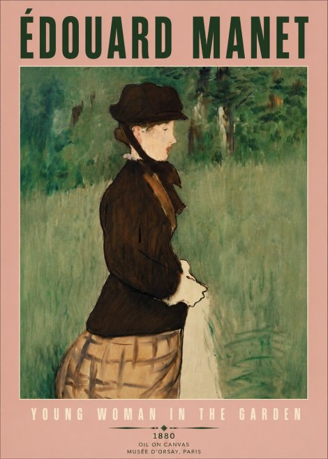 Édouard Manet Young Woman in the Garden No4 - Poster