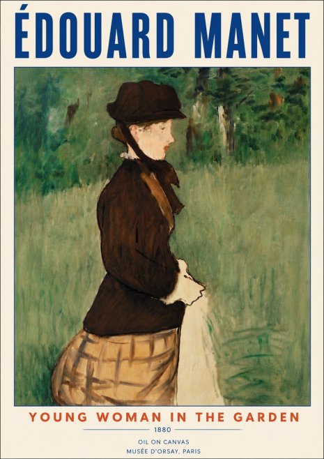 Édouard Manet Young Woman in the Garden No6 - Poster