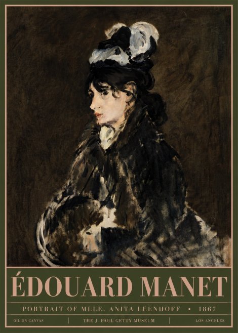 Édouard Manet Portrait of Mlle. Anita Leenhoff No3 - Poster