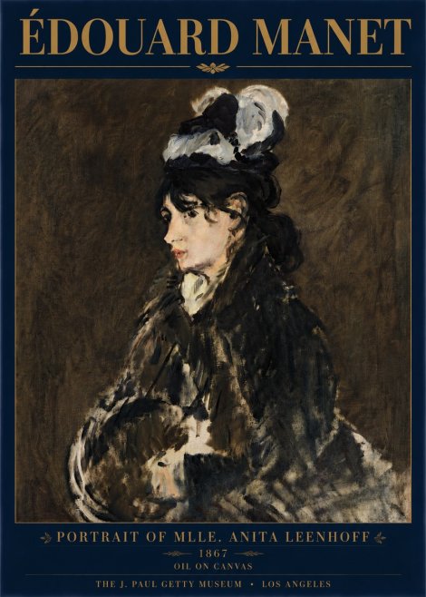 Édouard Manet Portrait of Mlle. Anita Leenhoff No5 - Poster