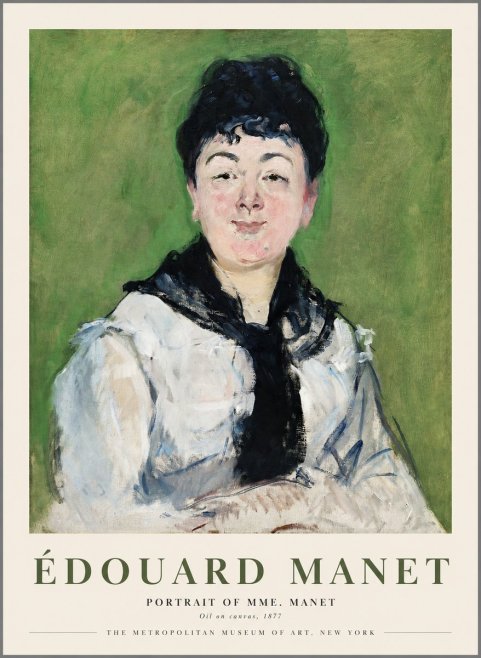 Édouard Manet Portrait of Mme. Manet No1 - Poster