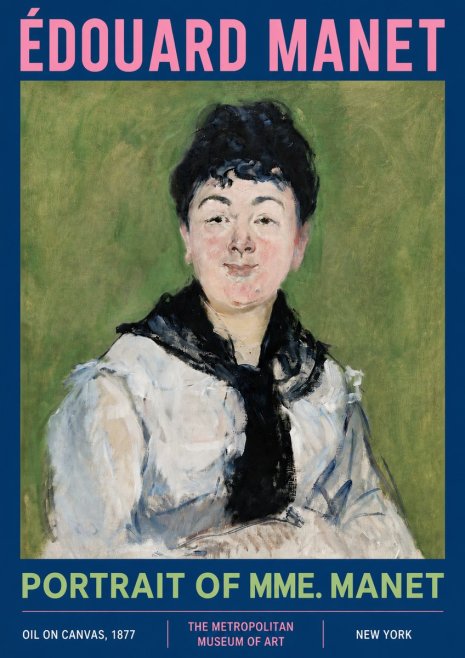 Édouard Manet Portrait of Mme. Manet No3 - Poster