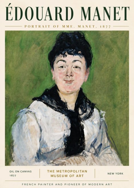 Édouard Manet Portrait of Mme. Manet No6 - Poster